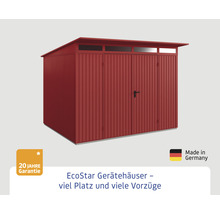 Gartenhaus Hörmann EcoStar Trend-P Typ 3 RAL3004 Doppeltür 312,7 x 283,4 cm rot
