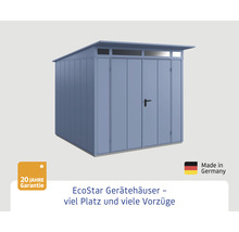Gartenhaus Hörmann EcoStar Elegant-P Typ 2 RAL5014 Doppeltür 247,9 x 283,4 cm blau