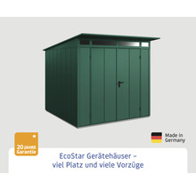 Gartenhaus Hörmann EcoStar Elegant-P Typ 2 RAL6005 Doppeltür 247,9 x 283,4 cm grün
