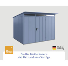 Gartenhaus Hörmann EcoStar Elegant-P Typ 3 RAL5014 Einzeltür 312,7 x 283,4 cm blau