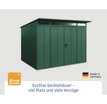 Gartenhaus Hörmann EcoStar Elegant-P Typ 3 RAL6005 Doppeltür 312,7 x 283,4 cm grün