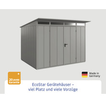 Gartenhaus Hörmann EcoStar Elegant-P Typ 3 RAL9007 Doppeltür 312,7 x 283,4 cm grau
