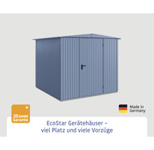 Metall Gerätehaus mit Doppeltür und 20 Jahre Garantie