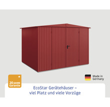 Metall Gerätehaus mit Doppeltür und Satteldach
