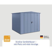 EcoStar Gerätehaus mit Doppeltür und 20 Jahre Garantie