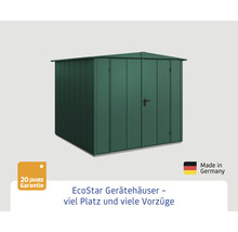 Gartengerätehaus aus Metall mit Doppeltür