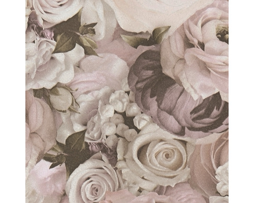 Nahaufnahme einer Tapete mit Rosenmuster