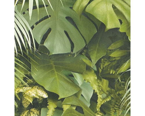 Detailansicht einer Tapete mit tropischen Blättern