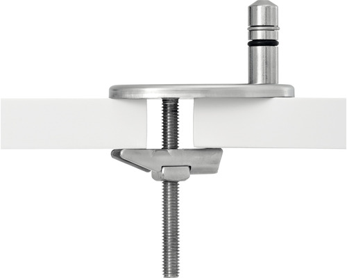 Pince métallique pour fixer une plaque