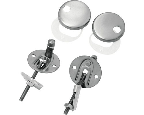 Befestigungsset für WC-Sitze, bestehend aus Schrauben, Muttern und Abdeckungen