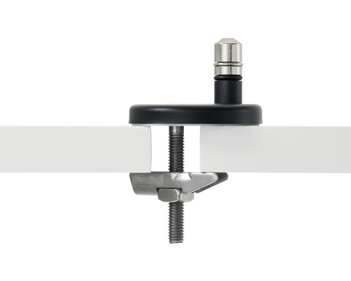 Tischbefestigung für Badaccessoires zur Montage auf einer Tischplatte