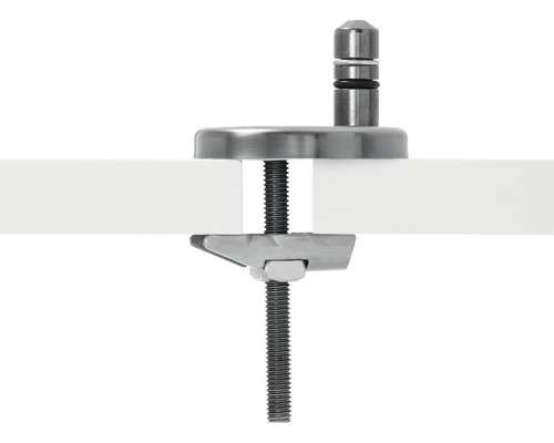 Glasklemme für Glasstärke mit Gewindestift