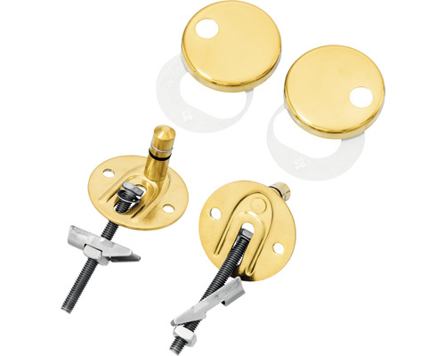 Befestigungsset für Badewannenarmatur bestehend aus zwei Rosetten und zwei Befestigungen