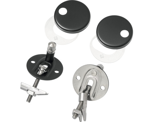 Befestigungsset für WC-Sitze mit Abdeckkappen