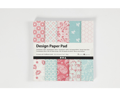 Designpapierblock mit verschiedenen Mustern, 15,2 x 15,2 cm