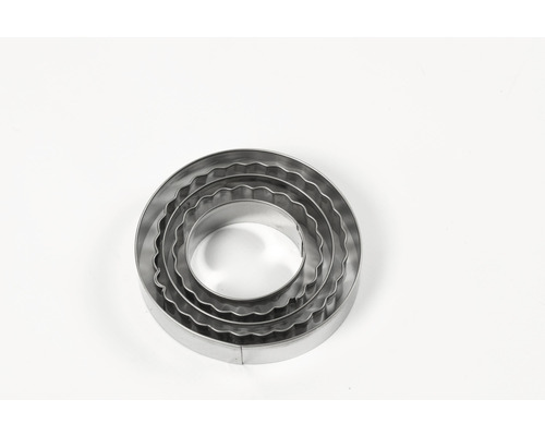 Set d''emporte-pièces en acier inoxydable avec bord ondulé