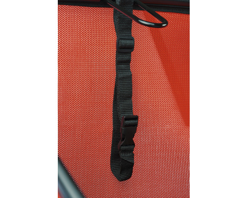 Vue détaillée d''un chariot pliable avec sangle et fermeture