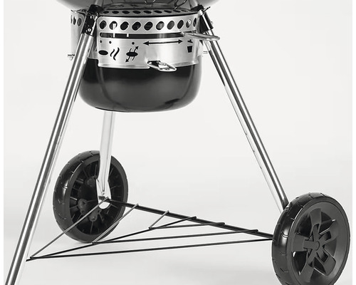 Vue détaillée d''un barbecue boule avec châssis