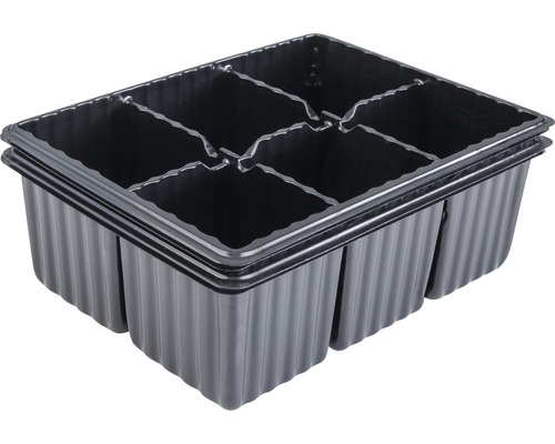 Anzuchtschale aus Kunststoff mit sechs Fächern