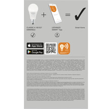 Description du produit : lampe LED, application pour smartphone et symbole de maison intelligente