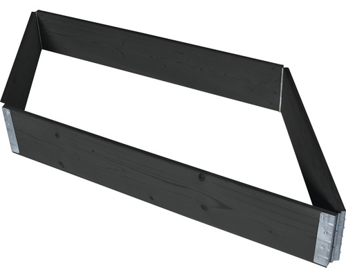 Jardinière en bois avec coins métalliques