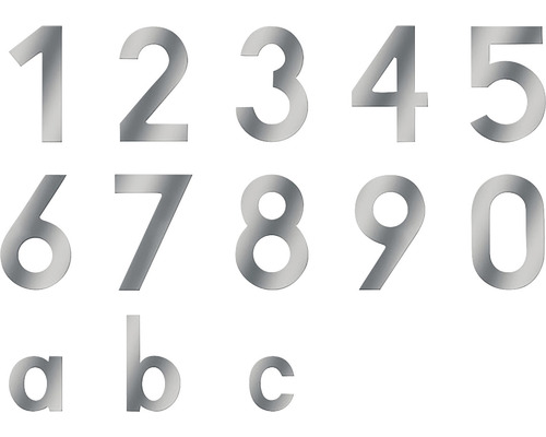 Numéros de maison et lettres en acier inoxydable