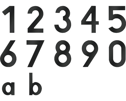 Numéros de maison et lettres en métal
