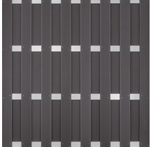 Élément de clôture GroJa Merano BPC barre transversale argent 180 x 180 cm anthracite-thumb-1