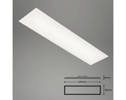 Panneau LED à intensité lumineuse variable 24W 2400 lm 3000K-6500 K CCT RVB hxLxl 66x1000x250 mm Colour blanc avec fonction veilleuse, fonction mémoire, télécommande