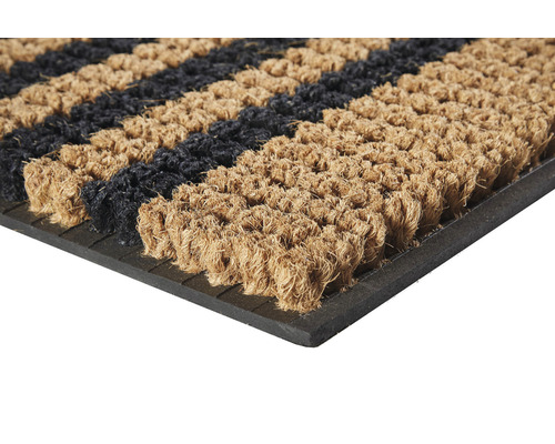 Fußmatte mit Streifenmuster aus Kokosfaser und Gummi