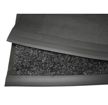 Tapis de propreté avec surface textile et bordure en caoutchouc