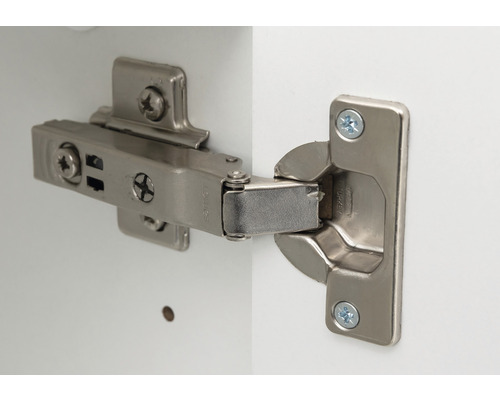 Möbelscharnier aus Metall mit Schrauben