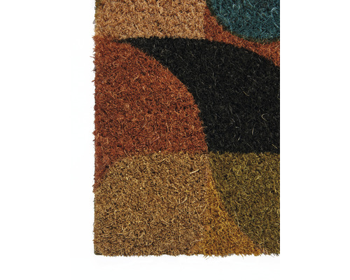 Paillasson en fibre de coco avec motif géométrique