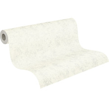 Papier peint intissé 38615-3 #Hygge structure uni gris blanc
