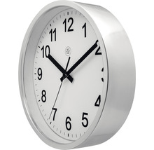 Horloge murale plastique argent Ø 25,5 cm