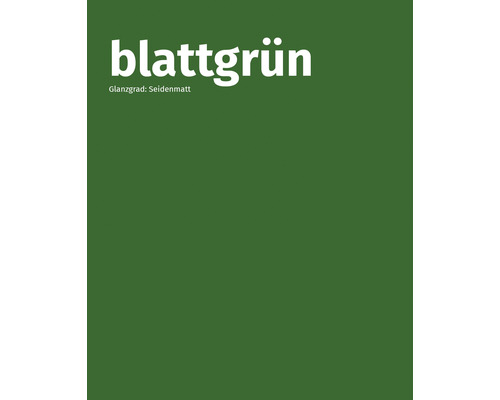 Blattgrün Farbe, Glanzgrad Seidenmatt