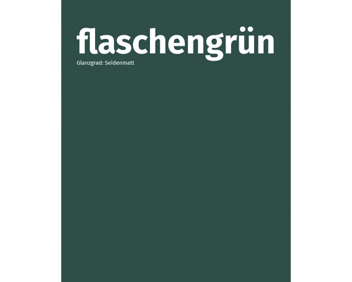 Flaschengrün, Glanzgrad: Seidenmatt