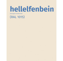 Elfenbeinweiße Farbe mit seidenglänzendem Finish, RAL 1015