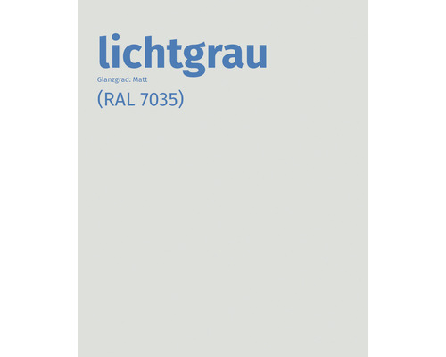 Hellgraue Farbe, Glanzgrad: Matt, RAL 7035