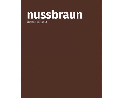Farbe Nussbraun, Glanzgrad Seidenmatt