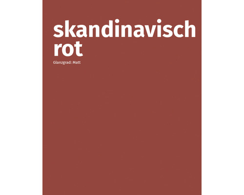 Farbmuster skandinavisch rot mit mattem Glanzgrad