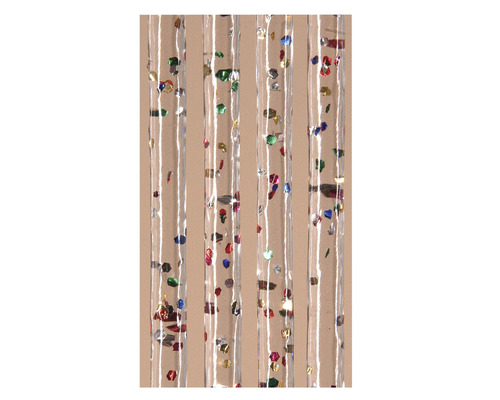 Vier klare, mit Glitzer gefüllte Röhren