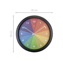 Horloge murale Joy plastique noir multicolore Ø 36 cm