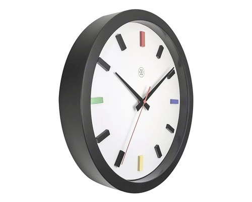 Horloge murale ronde avec marqueurs colorés