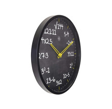 Horloge murale Maths plastique noir Ø 30 cm