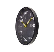 Horloge murale avec équations mathématiques au lieu de chiffres