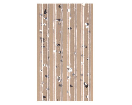 Mehrere transparente Kunststoffstäbe mit silberfarbenen Glitzerpartikeln.