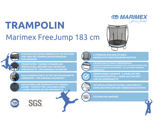 Marimex FreeJump Trampolin, 183 cm, Produktdetails