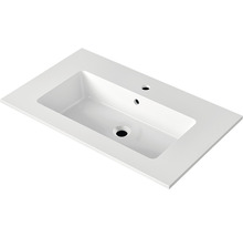 Waschtisch aus Sanitärkeramik mit Hahnloch und Überlauf