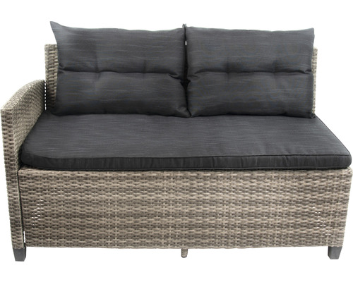 Canapé de jardin en rotin avec coussins